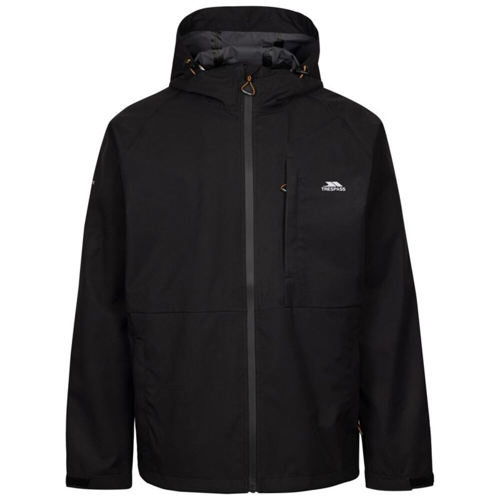 Trespass Mens Ferryhill Waterproof Jacket / Black